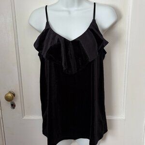 Old Navy Women's Velour Ruffled, V-neck Spaghetti Strap Camisole,  Size SP.  NWT